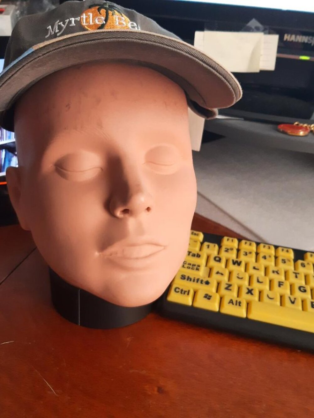 Myrtle Beach Strand Headwear Strap Back Green Hat New Defect